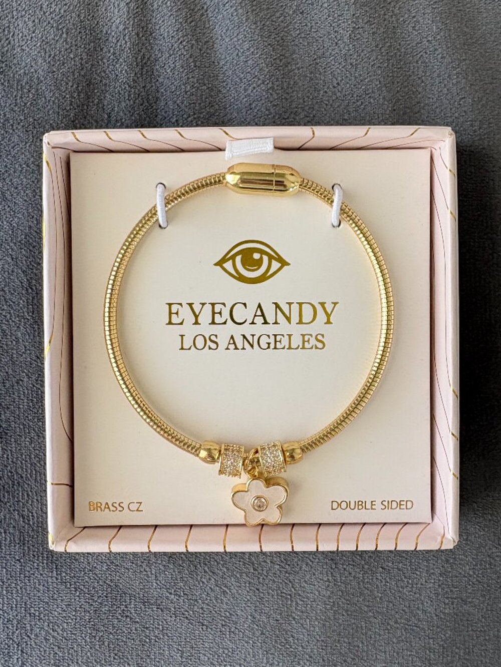 NIB - Eye Candy Los Angeles Gold Charm Bracelet